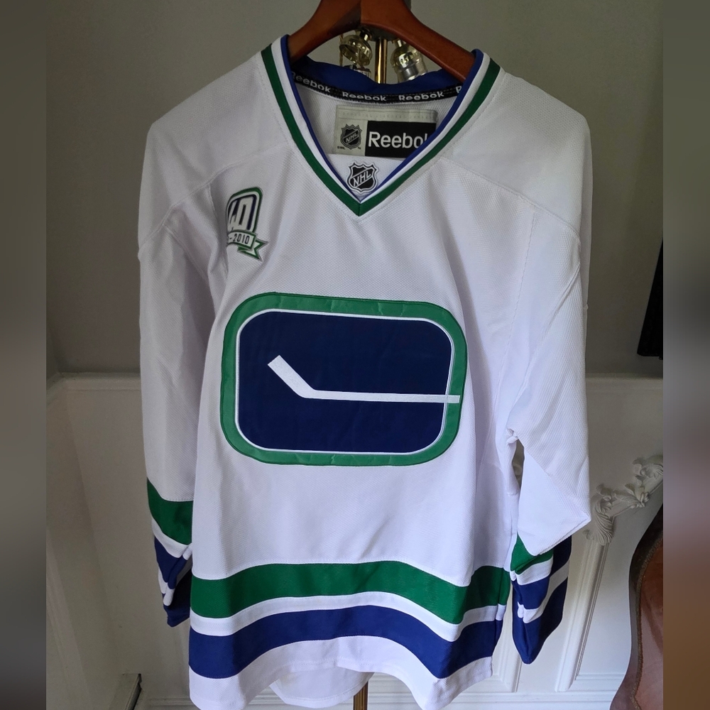 Authentic Reebok Canucks Luongo 40th Anniversay Hockey Jersey